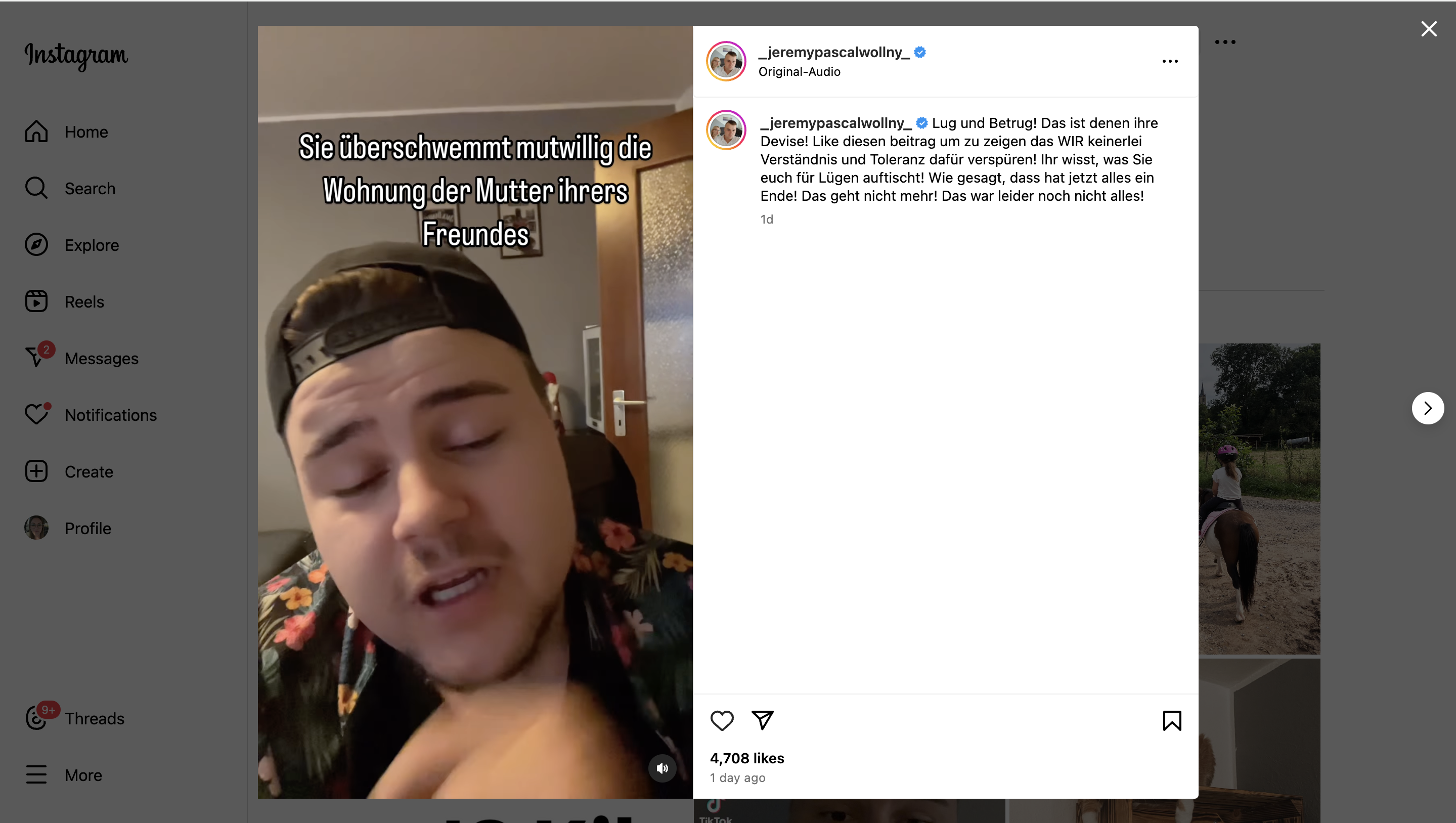 Jeremy Pascal Wollny blamiert seine Schwester Calantha